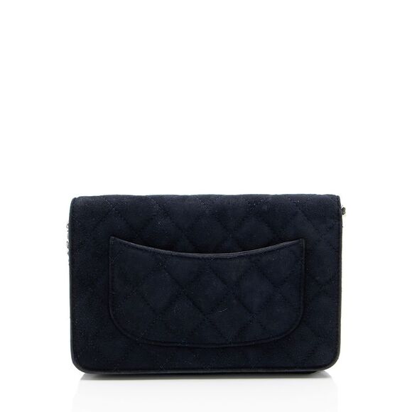 Chanel Suede Crystal Cocostellar Wallet on Chain - Picture 3 of 16